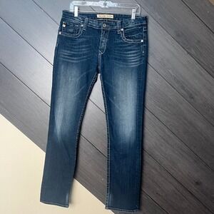 Big Star Womens Maddie Bootcut Jeans 31R Dark Wash Y2K Low Rise